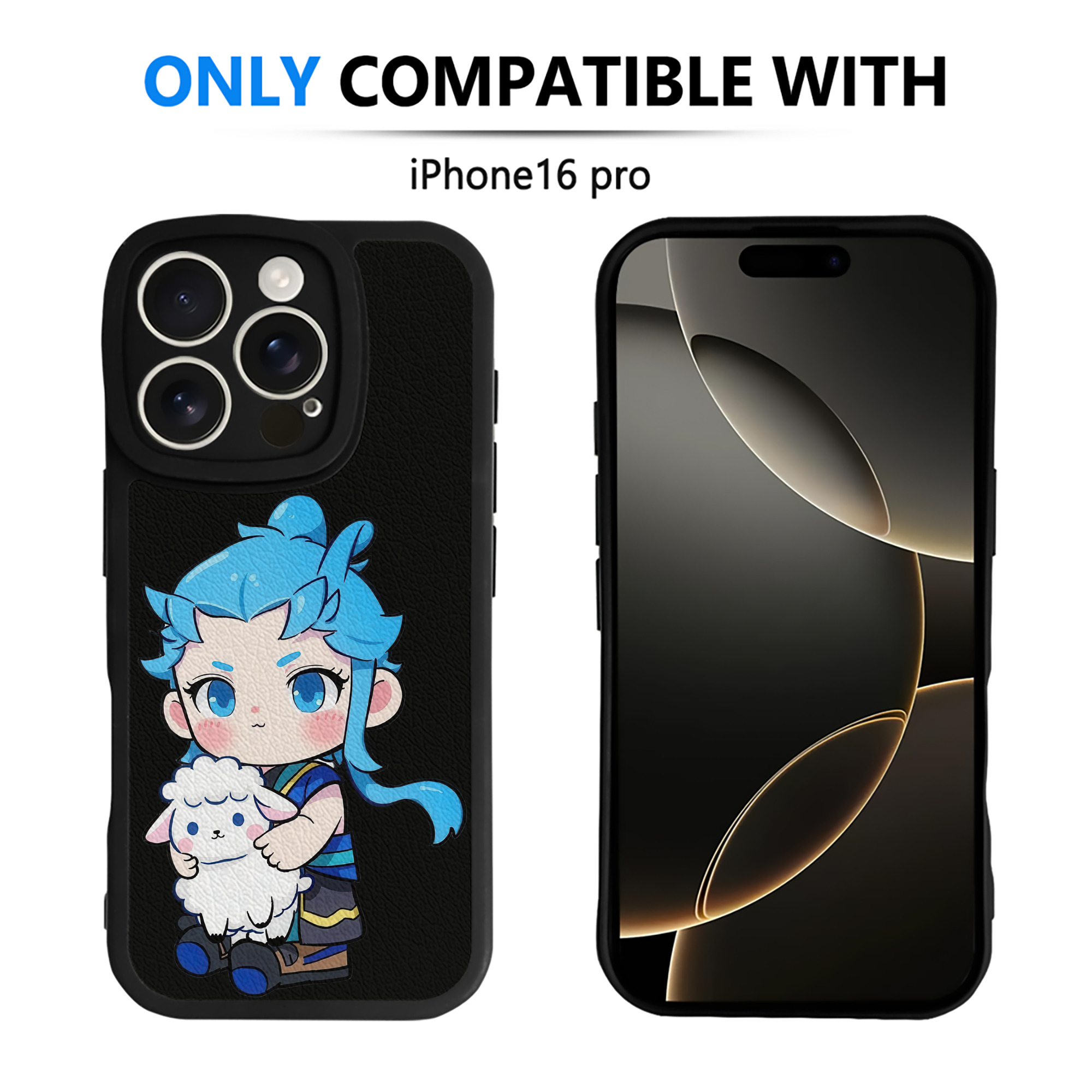 （画像用） Ne Zha 2 ナタ 魔童の大暴れ 【iPhone 16シリーズ対応】シリコンスマホケース（レザー調） 材質：シリコン